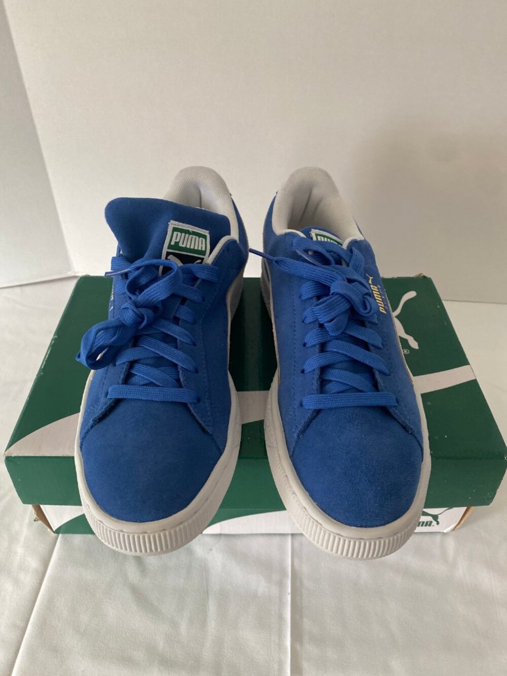 NIB Puma Suede Classic+ Olympian Blue White Retro Sneakers Mens 10